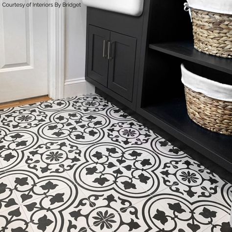 - stylish and timeless option for your kitchen. Find the best deals on 9x9 black and white kitchen tiles online. #kitchentiles #blackandwhitetiles Black And White Bathroom Floor, Black And White Tiles Bathroom, Laundry Room Tile, White Laundry Rooms, Black And White Bathroom, Subway Tiles Bathroom, Black White Bathrooms, Laundry Room Flooring, White Bathroom Tiles