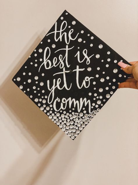 College graduation cap. Communication major Christmas Graduation Cap, Communications Graduation Cap, Communication Graduation Cap, College Graduation Cap Ideas, Communication Major, Grad Food, Communications Major, Phd Candidate, Graduation Cap Designs College