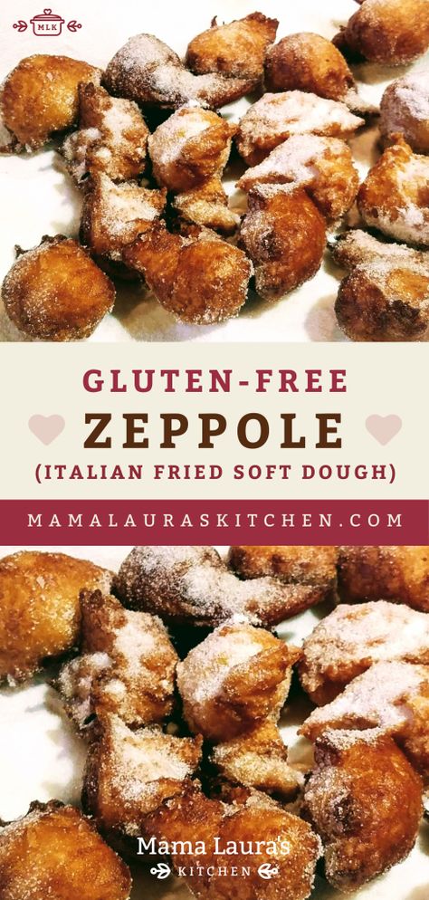 Gluten Free Sopapillas, Gluten Free Zeppole, Gluten Free Elephant Ears Recipe, Gluten Free German Recipes, Gluten Free Copycat Recipes, Italian Fried Dough, Gluten Free Italian Recipes, Fried Dough Balls, Gf Thanksgiving