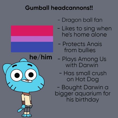 Tawog Headcannons, Tawog Headcanons, Gumball Art, Big Aquarium, Amazing Gumball, Real Real, World Of Gumball, The Amazing World Of Gumball, Dragon Ball