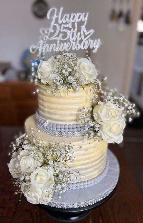 Cakes For 25th Anniversary, 25 Wedding Anniversary Cakes, 25 Th Anniversary Cake, 25th Anniversary Cake Ideas, 25th Marriage Anniversary, Anniversary Cake Ideas, 25th Anniversary Cake, 25th Wedding Anniversary Cakes, Marriage Anniversary Cake