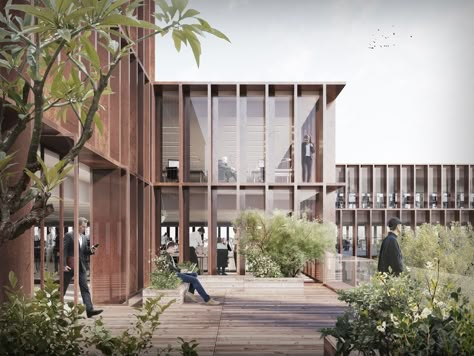 Gallery of Schmidt Hammer Lassen Wins Competition for Redevelopment of Riga Historic Quarter - 4 San Myshuno, Henning Larsen, Building Designs, Brick Facade, Architectural Drawing, Facade Architecture, Architecture Visualization, Architecture Presentation, Facade Design