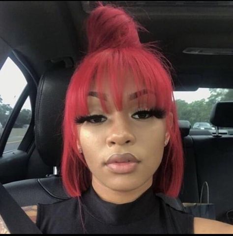 Permanent Red Hair Dye, Red Bangs, Red Bob, Remy Wigs, Red Blonde Hair, Dyed Red Hair, Red To Blonde, Red Wigs, Curly Lace Front Wigs