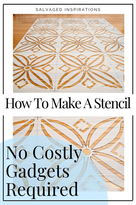 How To Make A Stencil - No Costly Gadgets Required | Keep It Exciting DIY Your Stencils | Salvaged Inspirations #siblog #salvaged #furnituremakeover #refurbishedfurniture #paintinginspo #salvagedinspirations #furniturerescue #vintage #DIY #stencilingideas Floor Stencils Patterns, Diy Stencil Patterns, Stenciled Furniture, Make A Stencil, Stencils Printables Templates, Wall Stencils Diy, Stencil Patterns Templates, Make Your Own Stencils, Free Stencils Printables