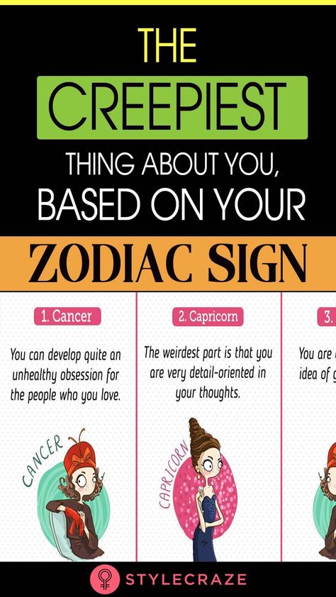 But did you know that your zodiac sign can also reveal your creepiest character traits? Here’s a lowdown on your hair-raising oddities based on your sun sign. #love #life #zodiac #relationship Planet Astrology, Virgo Rising, Zodiac Signs Relationships, Zodiac Characters, Best Zodiac Sign, Zodiac Relationships, Life Wisdom, Out Of Your Mind, Zodiac Sign Traits