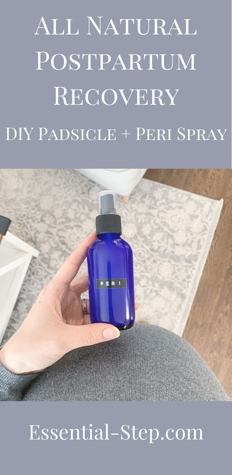 Diy Postpartum Spray, Diy Perineal Spray, Perineal Spray Recipe, Padsicles Postpartum Diy, Diy Padsicles, Diy Postpartum, Peppermint Spray, Diy Massage Oil, Pain Relief Spray