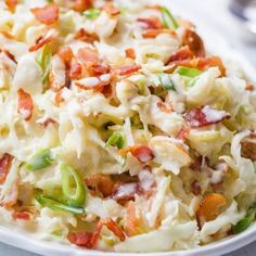 Thanksgiving Salad Recipes: 20 Salad Ideas for Your Thanksgiving Table — Eatwell101 Apple Bacon Coleslaw, Colorful Salad Recipes, Thanksgiving Salad Recipes, Picnic Side Dishes, Coleslaw Recipe Easy, Thanksgiving Salad, Mint Salad, Slaw Recipes, Coleslaw Recipe