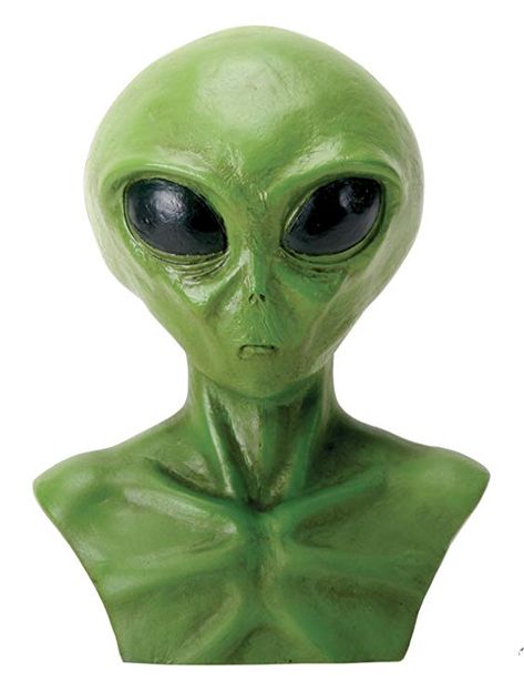 Bright Green Extraterrestrial Alien Head Bust Figurine Display Ufo Tattoo, Figurine Display, Head Bust, Alien Head, Green Alien, Head Statue, Space Aliens, Large Eyes, Design Toscano