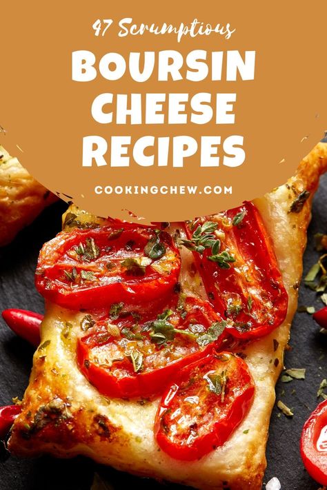 Rondele Cheese Recipes, Garlic And Herb Boursin, Recipes That Use Boursin Cheese, Boursin Puff Pastry Appetizer, Boursin Potatoes Recipe, Boursin Cheese Rice, Cranberry Boursin Cheese Recipes, Boursin Cheese Tomato Dip, Made By Emily Recipes