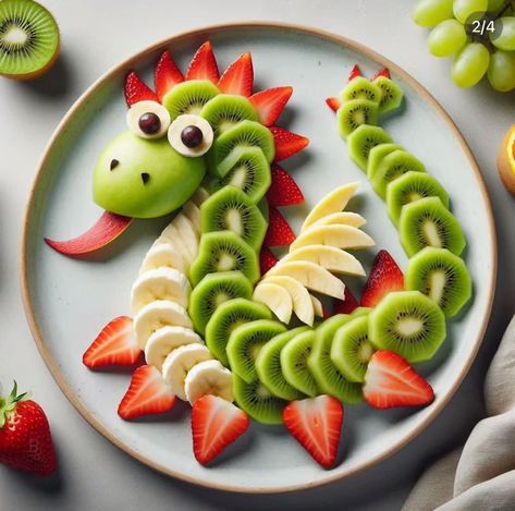 Fruit Platter Designs, Decorações Com Comidas, Food Art For Kids, Cute Snacks, Kids Party Food, Easy Food Art, Live Happy, Fun Kids Food, Food Crafts