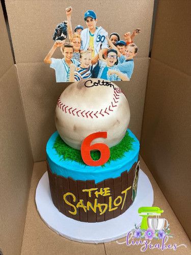 Sandlot Cake Ideas, Sandlot Birthday Party Cake, The Sandlot Birthday Cake, Sandlot Birthday Cake, Sandlot Cake, Sandlot Birthday Party, Sandlot Party, Sport Movies, Sandlot Birthday