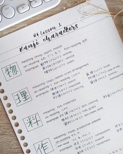 Kanji Notes Ideas, Japanese Notes Aesthetic Study, Kanji Study Notes, Notes Aesthetic Language, Japanese Language Notes Aesthetic, Japanese Language Notes, Japanese Language Learning Notes, Japanese Notes Ideas, Japanese Notebook Aesthetic