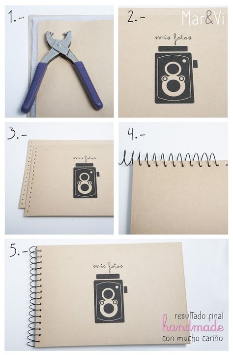 paso a paso para hacer un album de fotos casero Polaroid Idea, Polaroid Photo Album, Diy Photo Album, Handmade Photo Albums, Diy Photo Book, Bookbinding Tutorial, Scrapbook Gift, Photo Album Diy, Album Diy