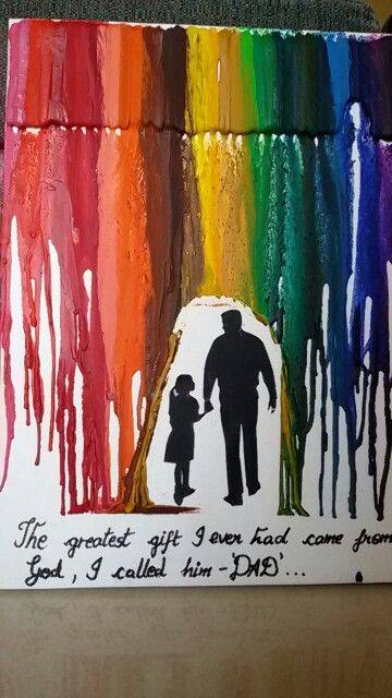 Diy Christmas Gifts For Dad, Diy Birthday Gifts For Dad, Crayon Art Diy, Easy Birthday Gifts, Melted Crayon Art, Presente Diy, Diy Gifts For Dad, Diy Father's Day Gifts, Crayon Art Melted