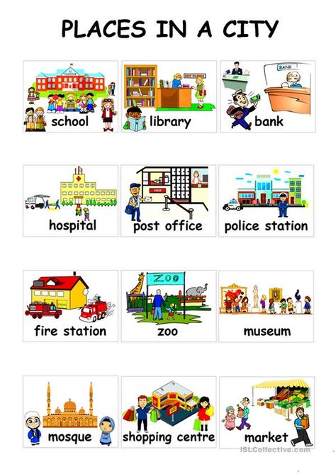 My Neighbourhood Chart, Places In Our Community Preschool, Our Neighbourhood Worksheets, Places In The Community Kindergarten, Places In The Community, Community Places, Paint Pictures, English Activities For Kids, Listening Comprehension