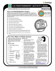 4-H Photography Beginning Activity Pages Worksheet 4h Photography Project Ideas, 4h Photography Project, Photography Worksheets, Teaching Yearbook, 4h Projects, 4h Ideas, Teaching Boys, Student Picture, Family And Consumer Science