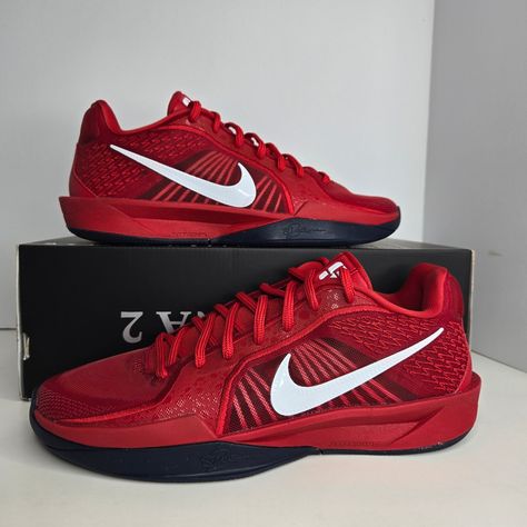 Nike Sabrina 2 Size 13.5 Women / Size 12 Men Sport Red/White-College Navy Sku: Fq2174-600 100% Authentic Brand New With Box (Box Is Missing Lid) Any Questions? Make Sure To Ask Price Firm Men Sport, Size 10 Women, 12th Man, Fresh Kicks, Team Usa, Mens Basketball, Basketball Shoes, Size 13, Nike Shoes