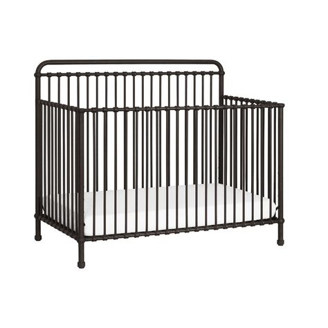 Inspired by vintage American metal cribs, the Winston 4-in-1 Crib is made of iron. Featuring classic metal casting at the joints and simple curves, it also converts to a full-size bed. Iron Crib, Black Crib, Crib Safety, Metal Crib, Sophisticated Nursery, 4 In 1 Crib, Million Dollar Baby, Classic Nursery, Dream Nurseries