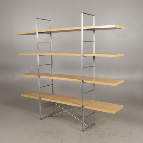 NIELS GAMMELGAARD: "Moment" shelf for IKEA, 1980s. Ikea Vintage Furniture, Ikea Rack, Ikea Shelving Unit, Niels Gammelgaard, Ikea Vintage, Shelf Designs, Interior Ikea, Ikea Shelf, Ikea Interior