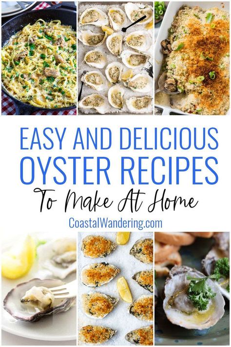 If you like eating oysters, then you'll love these delicious oyster recipes that are easy to make and absolutely mouth-watering. Shelled Oyster Recipes, How To Cook Oysters Without Shell, Oyster Meat Recipes, Easy Oyster Recipes, Jarred Oyster Recipes, Canned Oyster Recipes Appetizers, Canned Oysters Recipes, Fresh Oyster Recipes, Oyster Recipes No Shell