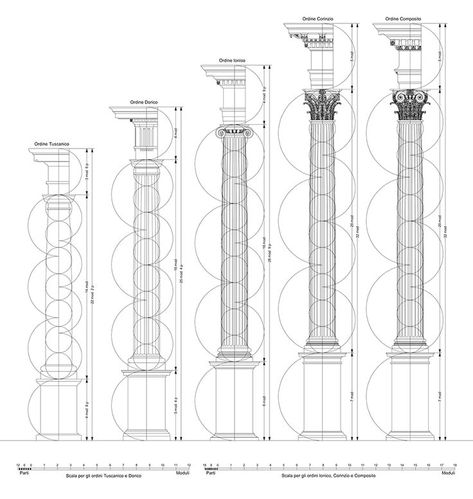 Ordenes griegos Doric Order, Classic Column, Architectural Orders, Architecture Classic, Roman Architecture, Column Design, Architecture History, Architectural Drawing, Classic Architecture