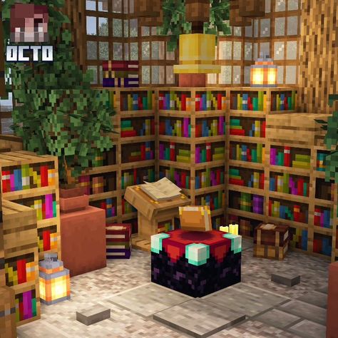 Enchanted Room Minecraft, Enchantment Room Minecraft, Enchanting Room Minecraft, Minecraft Enchantment Room, Mc Interior, Minecraft Details, Kitchen Minecraft, Enchanted Room, Minecraft Enchantments