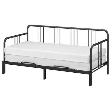 RÖMSKOG Underbed storage box - rattan - IKEA Lit Banquette 2 Places, Hemnes Day Bed, Divan Cama, Cama Ikea, Day Bed Frame, Bed Lifts, Large Cushion Covers, Painted Beds, Ikea Bed