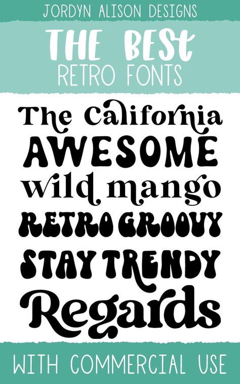 Canva Groovy Fonts Aesthetic, Hippie Cricut Fonts, Best Fonts For Tshirt, Aesthetic Cricut Fonts, Retro Fonts For Cricut, Free Retro Fonts For Commercial Use, Popular Fonts For Cricut, Tshirt Fonts Lettering, Popular Dafont Fonts