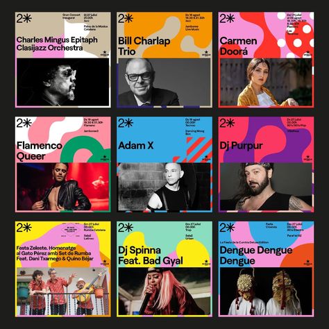 Quim Marin on Instagram: “Social media design for @masimasfestival 23” Advertising Design Instagram, Music Instagram Feed, Paid Media Ad Design, Social Media Stories Design, Speaker Social Media Post, Conference Social Media Design, Music Social Media Design, Podcast Social Media Design, Brand Identity Design Creativity