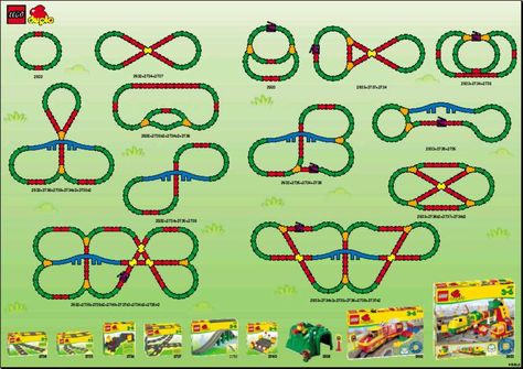 instructions for duplo sets (ex no 2933] Lego Duplo Train, Lego Hacks, Lego Poster, Wooden Train Track, Lego Diy, Lego Activities, Lego Trains, Lego Craft, Lego Blocks