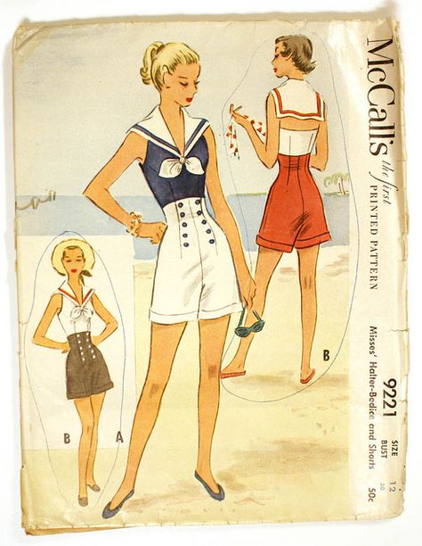 McCall's 9221 1950's Sailor Playsuit by Various Oddities, via Flickr