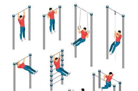 Sports Vector, Gym Equipment Workout, Equipment Workout, Human Character, Human Male, Workout Sets, Gym Workout, Gym Workouts, Gymnastics