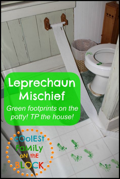 Leprechaun footprints Leprechaun Visit, Leprechaun Footprints, Leprechaun Traps Ideas For Kids, Leprechaun Traps Ideas, Leprechaun Tricks, Sant Patrick, Kitchen And Laundry Room, Leprechaun Trap, St Patricks Day Crafts For Kids