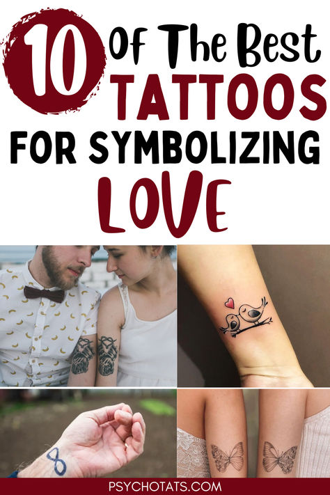 10 of the best tattoos for symbolizing love True Love Tattoo Ideas, Love Knot Tattoo, Celtic Love Symbols, Love Tattoos For Women, Lovebird Tattoo, True Love Tattoo, Love Symbol Tattoos, Cupid Tattoo, Powerful Symbols