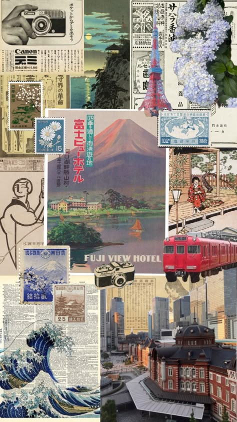 tokyo #japan #japanese #scrapbooking Tokyo Aesthetic, Japan Picture, Travel Collage, Sketchbook Art Journal, Japan Aesthetic, Aesthetic Japan, Collage Poster, Japanese Aesthetic, Pretty Wallpaper Iphone