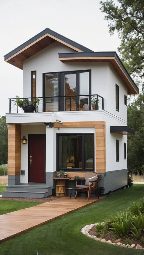 Innovative Tiny House Designs: Reimagining Space and Style - Fads Tiny House Inspiration Exterior, Floor Plans And Layouts, Small Apartment Building Plans, Contemporary Tiny House, Micro Living, Tiny House Designs, 2 Storey House Design, Affordable House Plans, Tiny House Interior Design