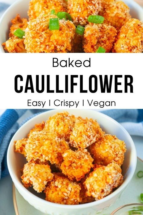 Buffalo Cauliflower Baked, Baked Buffalo Cauliflower Bites, Cauliflower Baked, Baked Cauliflower Bites, Vegan Cauliflower Recipes, Cauliflower Vegan, Baked Buffalo Cauliflower, Cauliflower Recipes Healthy, Crispy Cauliflower