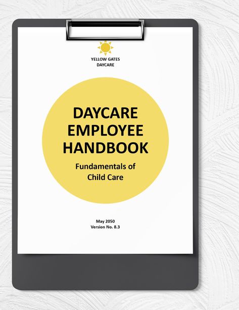 Daycare Employee Handbook Template Daycare Policy Handbook, Child Care Center Design, Childcare Director, Employee Handbook Template, Starting A Daycare, Daycare Forms, Employee Handbook, Daycare Center, Home Daycare