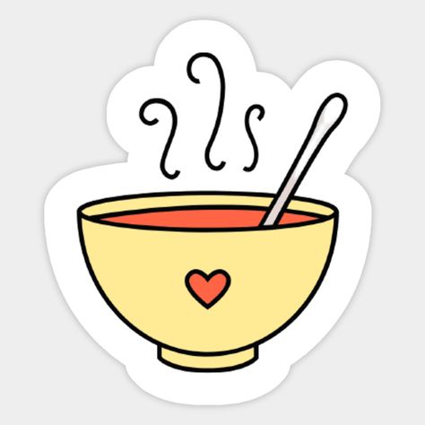 Soup Sticker, Food Stickers, No. 2, Junk Journal, Peace Gesture, Sticker Design, Arts And Crafts, Sticker Designs