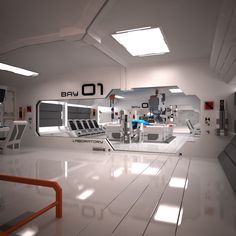 Sci Fi Laboratory, Kota Masa Depan, Sci Fi Room, Scifi Interior, Teknologi Futuristik, Futuristic Space, Spaceship Interior, Sci Fi Design, Sci Fi Environment