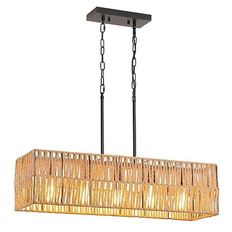 Kitchen Island Light Fixture, Kitchen Island Farmhouse, Rectangular Dining Room, Lighting For Dining Room, Dining Room Chandeliers, Island Farmhouse, Linear Pendant Lighting, Lighting Fixtures Kitchen Island, Kitchen Island Light