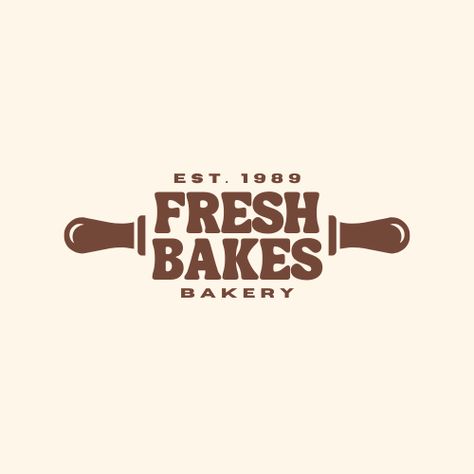 bakery logo, canva template, bold, typographic, brown, simple, modern Bakery Branding Design Logo, Bakery Logo Design Ideas Branding, Bakery Brand Design, Jam Logo Design, Cookery Logo, Cute Bakery Logo, Bakery Typography, Modern Bakery Logo Design, Bakery Logo Design Ideas