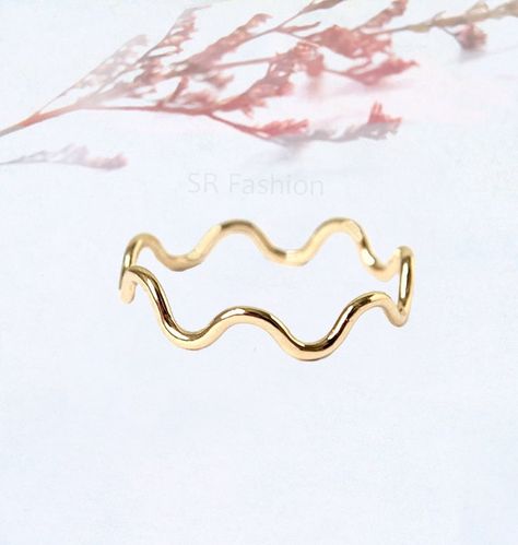 Ripple Stacking Band Ring, Handmade Wedding Ring, Dainty Ring, Zig Zag Ring, Minimalist Ring, Squiggle Band Ring - 925 Sterling Silver Ring Zig Zag Ring, Wedding Ring Dainty, Handmade Wedding Rings, Stacking Bands, 925 Ring, Ring Minimalist, Minimalist Ring, Minimalist Rings, Dainty Ring