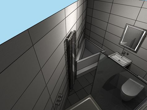 Initial plans for and awkwardly shaped triangular ensiute shower room designed by Room H2O Triangle Bathroom Layout, Triangular Bathroom, Triangle Bathroom, Warehouse Project, Bathroom Projects, Bathroom Plan, Small Showers, Shower Cabin, Bathroom Images