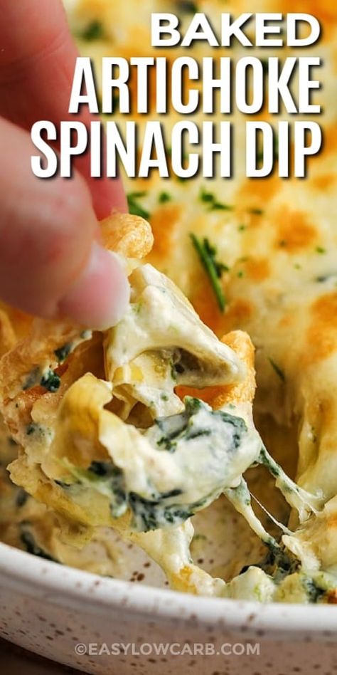 Fresh Spinach Artichoke Dip, Artichoke Spinach Dip Recipe, Artichoke Spinach Dip, Baked Spinach Dip, Spinach Cheese Dip, Spinach Artichoke Dip Easy, Baked Spinach Artichoke Dip, Hot Artichoke Dip, Hot Spinach Dip