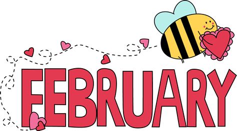 February Birthday | February Valentine Love Bee Clip Art Image - the word February in pink ... February Clipart, Birthday Images Funny, Funny Quotes Wallpaper, February Wallpaper, February Month, Arts Month, Bee Images, 10 Interesting Facts, Born In February