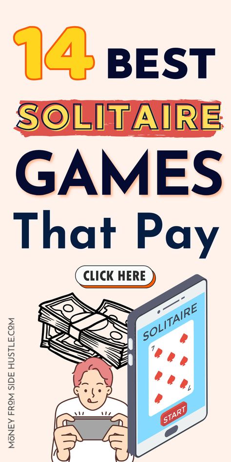 solitaire games for money Play Games For Money, Games For Money, Make Side Money, Apps That Pay You, Solitaire Games, Easy Cash, Paypal Money, Earn Money Online Fast, Play Game Online