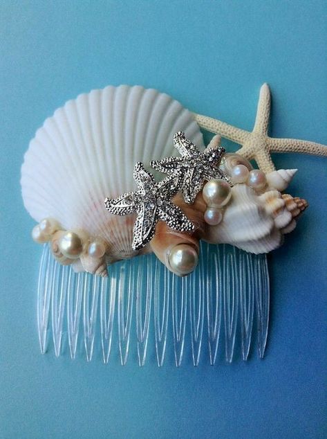 Kristina Webb, Art Coquillage, Seashell Projects, Mermaid Crafts, Mermaid Diy, Shell Crafts Diy, Beach Diy, Seashell Jewelry, Beach Destination Wedding