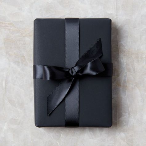 Premium wrapping paper wraps gifts in an elegant matte black. Gift wrap suits any occasion all year round.     Paper  30"x72" roll  Made in USA of Imported Materials Matte Black Holiday Gift Wrap Matte Black Gift Wrapping, Matte Black Wrapping Paper, Black Wrapping Paper Christmas, Aesthetic Christmas Wrapping, Wrapping Gifts Ideas Creative, Wrapping Gifts Ideas, Xmas Wrapping, Gold Wrapping Paper, White Christmas Stockings