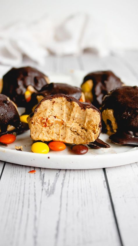 2.1K views · 311 reactions | Healthier Halloween Candy … THE GRAND FINALE!! SPOOKY, SCARY, SWEET & TASTY has all come to an epic conclusion of treats with these Reese’s Pieces Protein Balls. they’re so simple to make, the perfect festive bite and loaded with all the plant powered benefits of @amazinggrass organic and non-GMO plant protein. 🧡 PDF friendly EBook of all my Halloween Series recipes is officially available to download in my bio link && 🍫 comment REESES PROTEIN BALLS if you want Healthy Halloween Candy, Healthy Halloween, Protein Balls, Energy Snacks, Halloween Series, Protein Ball, Spooky Scary, Plant Powered, Plant Protein